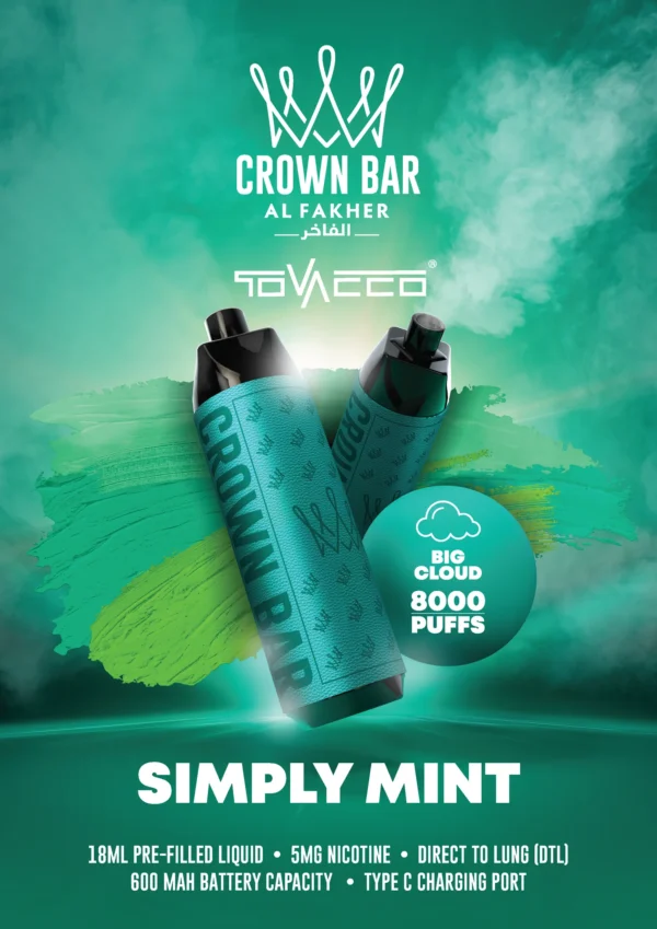 Al Fakher Vape Crown Bar Big Cloud 8000 Puffs 5% Nicotine Disposable Vape Wholesale - European Warehouse Stock - LOGOVAPE - 4