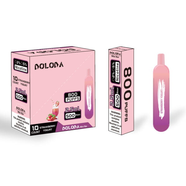 DOLODA Mini bar 800 Puffs 2% Nicotine Rechargeable Disposable E-Cigarettes Vape Wholesale - LOGOVAPE - 3