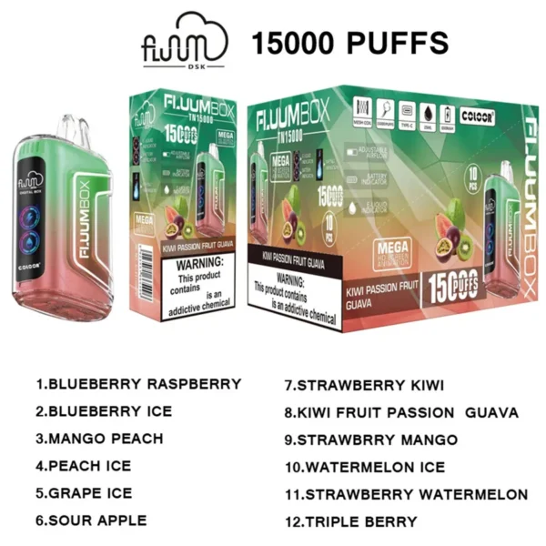 FluuM Digital Box TN 15000 Puffs 0% 2% 3% 5% Nicotine Rechargeable Disposable Vape Pen Pods E-Cigarette Wholesale - LOGOVAPE - 2