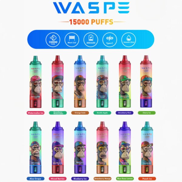 WASPE 15000 PUFFS 0% 2% 3% 5% Nicotine Disposable Vape Wholesale - LOGOVAPE - 2