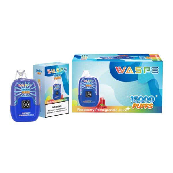 WASPE 15000 PUFFS Caixa digital 0% 2% 3% 5% Nicotina descartável Vape Atacado - LOGOVAPE - 4