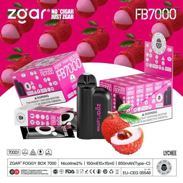 ZGAR FOGGY BOX 7000 Puffs 2% Nicotine Rechargeable Disposable Vape Wholesale - LOGOVAPE - 19