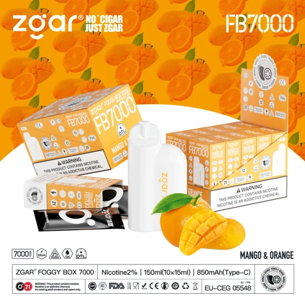 ZGAR FOGGY BOX 7000 Puffs 2% Nicotine Rechargeable Disposable Vape Wholesale - LOGOVAPE - 20