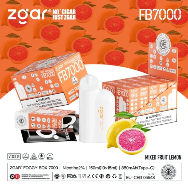 ZGAR FOGGY BOX 7000 Puffs 2% Nicotine Rechargeable Disposable Vape Wholesale - LOGOVAPE - 2