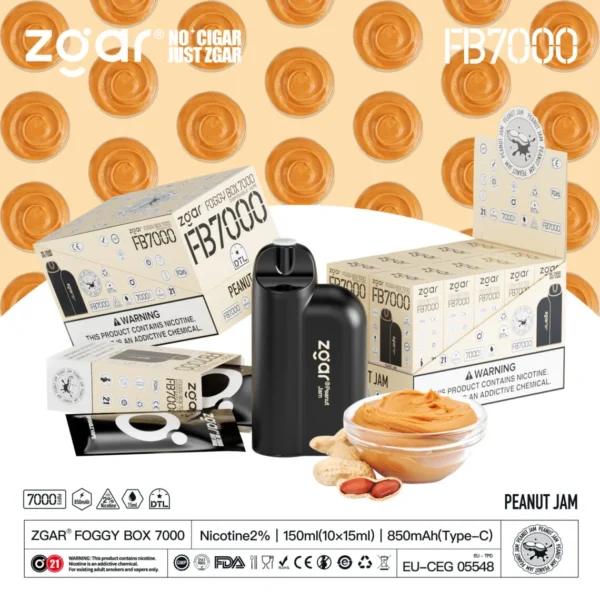 ZGAR FOGGY BOX 7000 Puffs 2% Nicotine Rechargeable Disposable Vape Wholesale - LOGOVAPE - 7