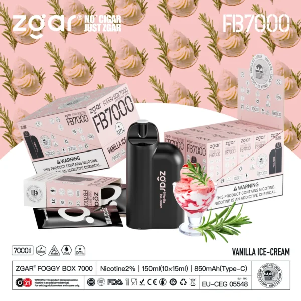 ZGAR FOGGY BOX 7000 Puffs 2% Nicotine Rechargeable Disposable Vape Wholesale - LOGOVAPE - 10