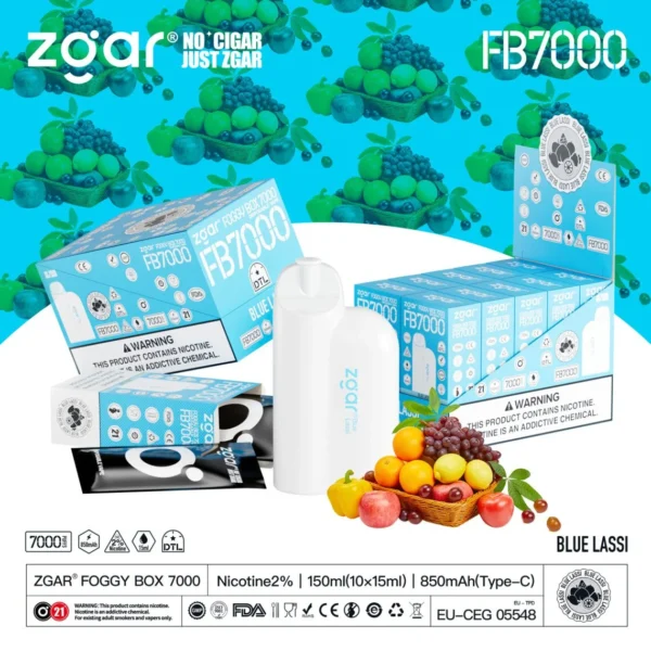 ZGAR FOGGY BOX 7000 Puffs 2% Nicotine Rechargeable Disposable Vape Wholesale - LOGOVAPE - 13