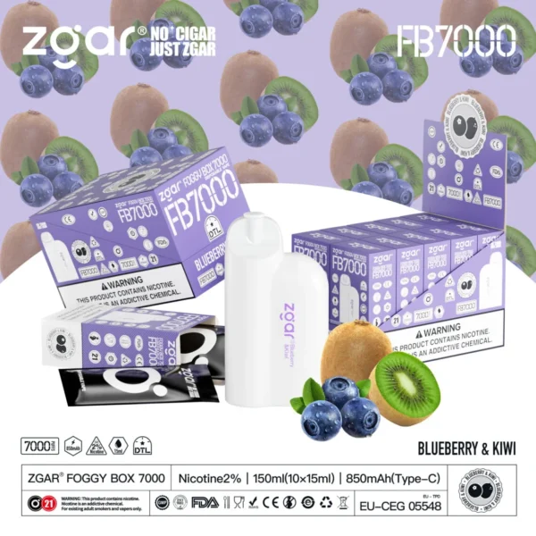 ZGAR FOGGY BOX 7000 Puffs 2% Nicotine Rechargeable Disposable Vape Wholesale - LOGOVAPE - 15