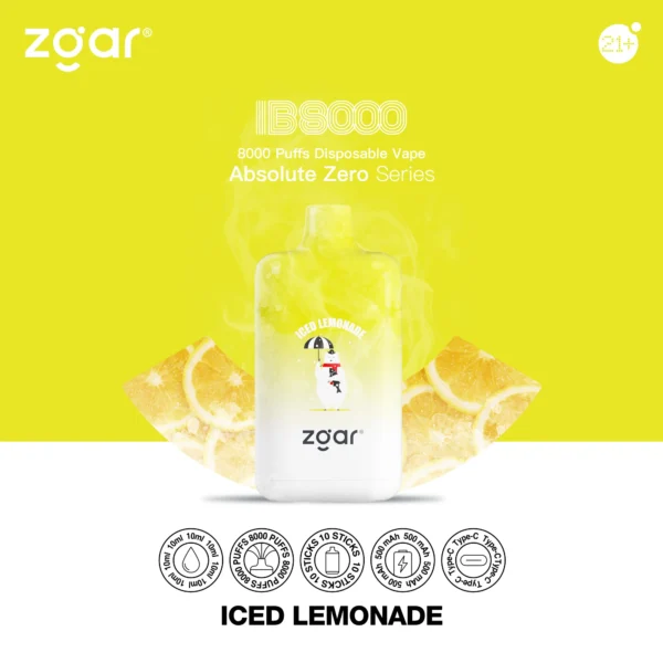 ZGAR ICE BOX 8000 Puffs 2% Nicotine Rechargeable Disposable Vape Wholesale - LOGOVAPE - 7