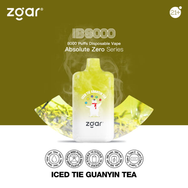 ZGAR ICE BOX 8000 Puffs 2% Nicotine Rechargeable Disposable Vape Wholesale - LOGOVAPE - 10