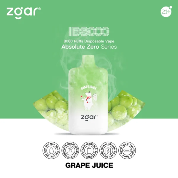 ZGAR ICE BOX 8000 Puffs 2% Nicotine Rechargeable Disposable Vape Wholesale - LOGOVAPE - 2