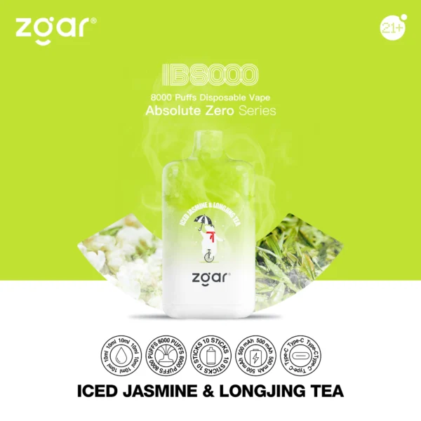 ZGAR ICE BOX 8000 Puffs 2% Nicotine Rechargeable Disposable Vape Wholesale - LOGOVAPE - 5