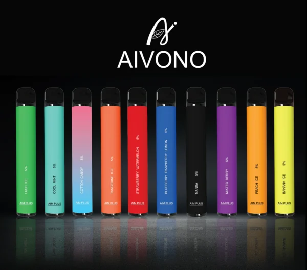 AIVONO AIM PLUS 800 Puffs 0% 2% 5% Low Nicotine Rechargeable Disposable Vapes Pen Bulk Buy Wholesale - LOGOVAPE - 1