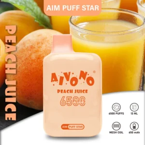 AIVONO AIM PUFFSTAR 6500 Puffs 0% 2% 5% Low Nicotine Rechargeable Disposable Vapes Pen Bulk Buy Wholesale - LOGOVAPE - 21