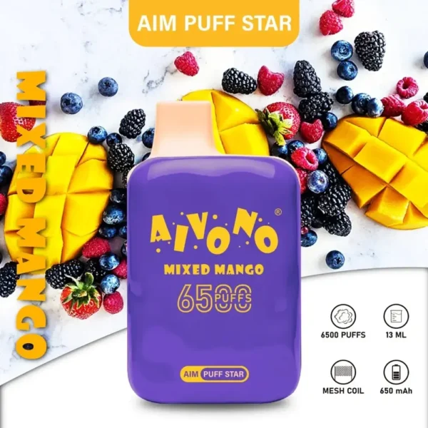 AIVONO AIM PUFFSTAR 6500 Puffs 0% 2% 5% Low Nicotine Rechargeable Disposable Vapes Pen Bulk Buy Wholesale - LOGOVAPE - 2