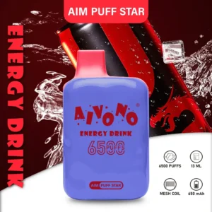 AIVONO AIM PUFFSTAR 6500 Puffs 0% 2% 5% Low Nicotine Rechargeable Disposable Vapes Pen Bulk Buy Wholesale - LOGOVAPE - 14