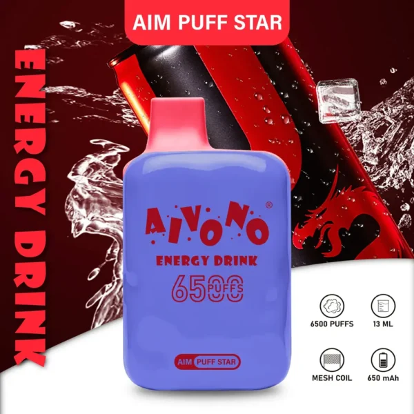 AIVONO AIM PUFFSTAR 6500 Puffs 0% 2% 5% Low Nicotine Rechargeable Disposable Vapes Pen Bulk Buy Wholesale - LOGOVAPE - 4