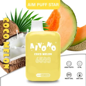 AIVONO AIM PUFFSTAR 6500 Puffs 0% 2% 5% Low Nicotine Rechargeable Disposable Vapes Pen Bulk Buy Wholesale - LOGOVAPE - 16