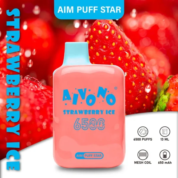 AIVONO AIM PUFFSTAR 6500 Puffs 0% 2% 5% Low Nicotine Rechargeable Disposable Vapes Pen Bulk Buy Wholesale - LOGOVAPE - 10