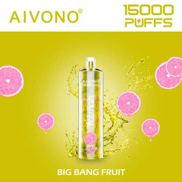 AIVONO FATMAN 15000 Puffs 0% 2% 3% 5% Caneta Vaporizadora Descartável Recarregável de Baixa Nicotina Compra a Granel por Atacado - LOGOVAPE - 4