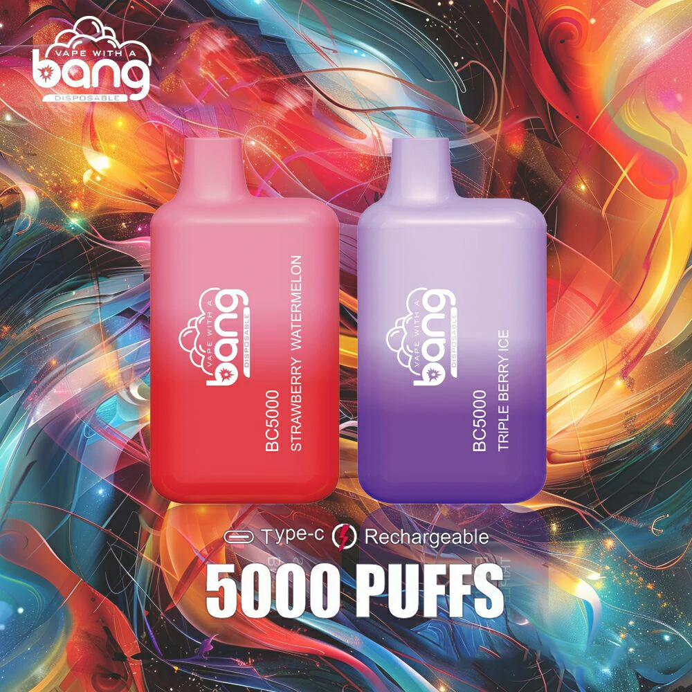 Bang BC 5000 Puffs 0% 2% 3% 5% Low Nicotine Rechargeable Disposable Vapes Pen Bulk Buy Wholesale