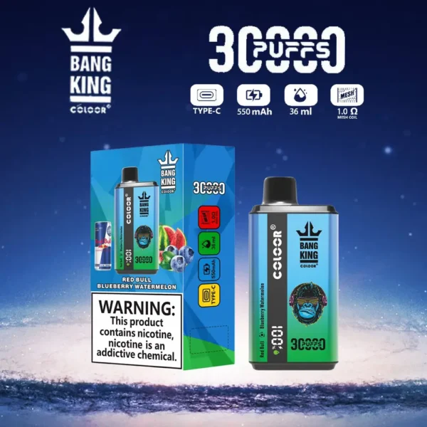 Bang King 30000 Puffs Double Flavor 0% 2% 3% 5% Low Nicotine Rechargeable Disposable Vapes Pen Bulk Buy Wholesale - LOGOVAPE - 2