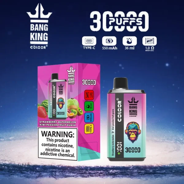 Bang King 30000 Puffs Double Flavor 0% 2% 3% 5% Low Nicotine Rechargeable Disposable Vapes Pen Bulk Buy Wholesale - LOGOVAPE - 10