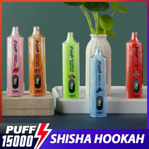 FIHP Shisha Hookah 15000 Puffs Low Nicotine Rechargeable Disposable Vapes Pen Bulk Buy Wholesale - LOGOVAPE - 1