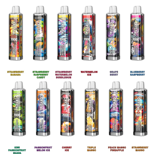 Vapme Crystal 7000 Puffs 2% 5% Nicotine Rechargeable Disposable Vapes Bulk buy Wholesale - LOGOVAPE - 10