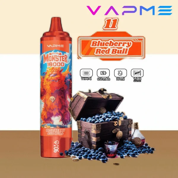 Vapme Monster 16000 Puffs 2% 5% Nicotine dobíjecí jednorázové vapes Bulk Buy Wholesale - Logovape - 4