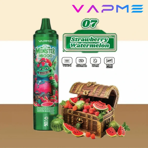 Vapme Monster 16000 Puffs 2% 5% Nicotine Rechargeable Disposable Vapes Bulk buy Wholesale - LOGOVAPE - 5