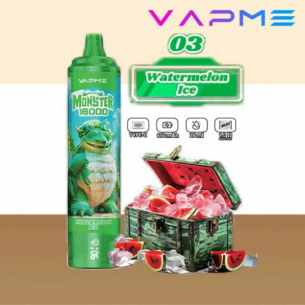 Vapme Monster 16000 Puffs 2% 5% Nicotine Rechargeable Disposable Vapes Bulk buy Wholesale - LOGOVAPE - 6