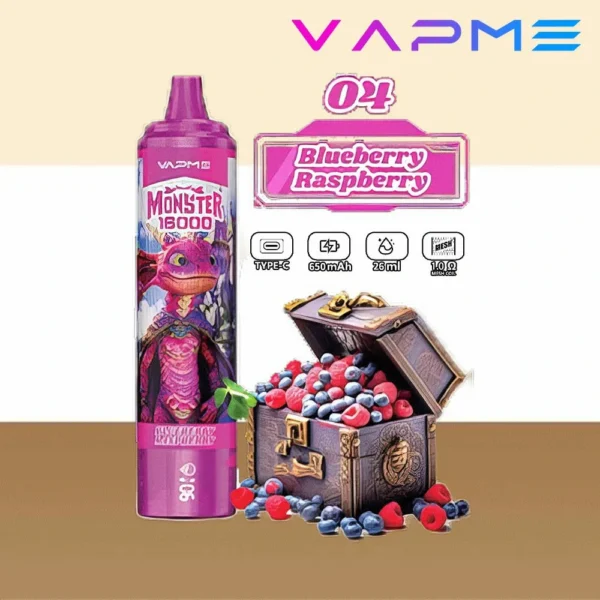 Vapme Monster 16000 Puffs 2% 5% Nicotine Rechargeable Disposable Vapes Bulk buy Wholesale - LOGOVAPE - 8