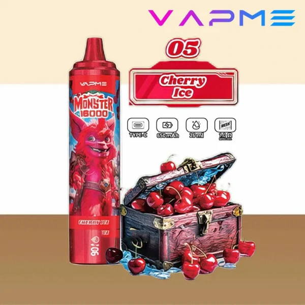 Vapme Monster 16000 Puffs 2% 5% Nicotine Rechargeable Disposable Vapes Bulk buy Wholesale - LOGOVAPE - 10