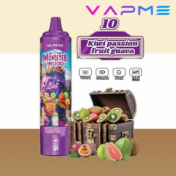 Vapme Monster 16000 Puffs 2% 5% Nicotine dobíjecí jednorázové Vapes Bulk Buy Wholesale - Logovape - 11