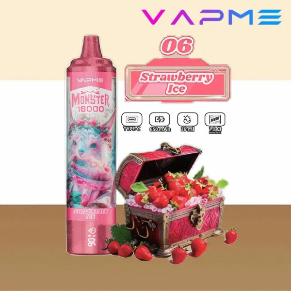 Vapme Monster 16000 Puffs 2% 5% Nikotin wiederaufladbare Einweg -Vapes Bulk kaufen Großhandel - Logovape - 2