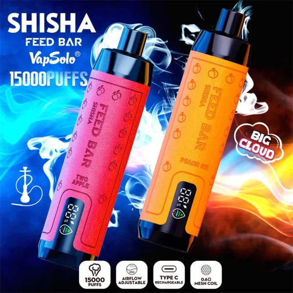 Vapsolo FEED BAR Shisha 15000 Puffs 0.5% Low Nicotine Rechargeable Disposable Vapes Pen Bulk Buy Wholesale - LOGOVAPE - 6