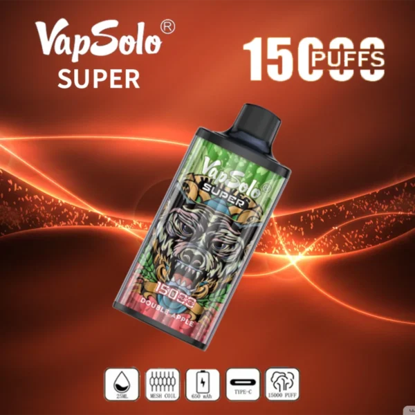 Vapsolo Super 15000 Puffs 2% 5% Низкий никотиновый объемный купкий купить перезаряжаемые одноразовые вейпные вапины Оптовые