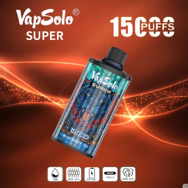 Vapsolo Super 15000 Puffs 2% 5% Низкий никотиновый объемный купен