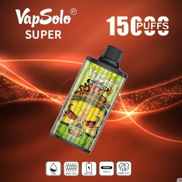 Vapsolo Super 15000 Puffs 2% 5% Низкий никотиновый объемный купен