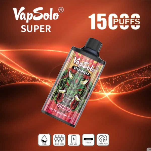 Vapsolo Super 15000 Puffs 2% 5% Низкий никотиновый объемный купен