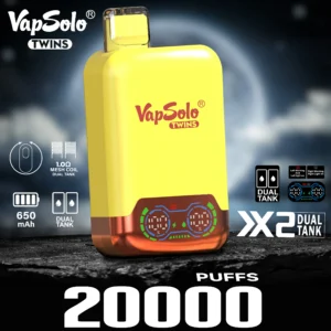 VAPSOLO TWINS 20000 BUFS 2% 5% a bassa nicotina Nicotina ricaricabile a vapori di vape in massa.