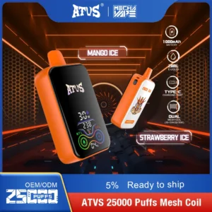 ATVS 25000 Puffs Dual Mesh 5% Low Nicotine Rechargeable Disposable Vapes Pen Bulk Buy Wholesale - LOGOVAPE - 20