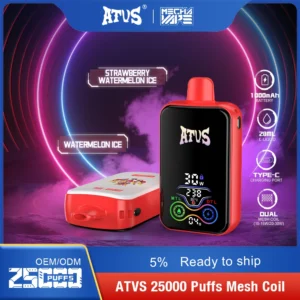 ATVS 25000 Puffs Dual Mesh 5% Low Nicotine Rechargeable Disposable Vapes Pen Bulk Buy Wholesale - LOGOVAPE - 18