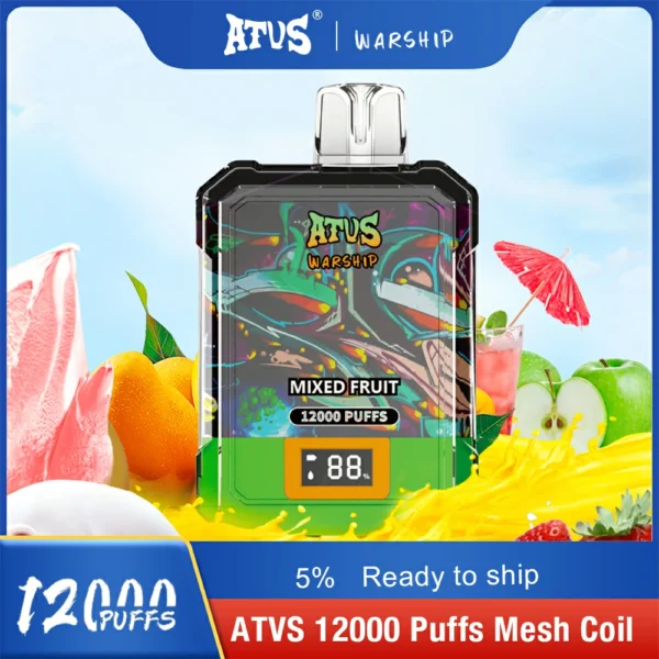 Atvs Warship 12000 Puffs 5% Low Nicotine Rechargeable Disposable Vapes Pen Bulk Buy Wholesale - LOGOVAPE - 6