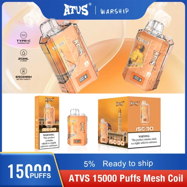 Atvs 15000 Puffs 5% Low Nicotine Rechargeable Disposable Vapes Pen Bulk Buy Wholesale - LOGOVAPE - 10