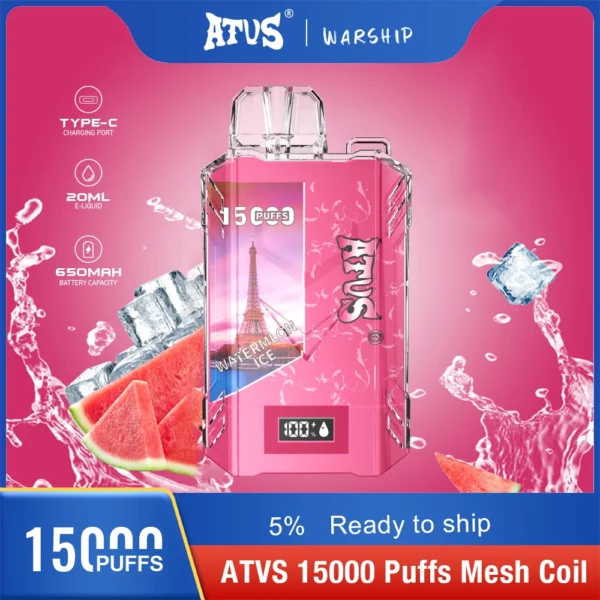 Atvs 15000 Puffs 5% Low Nicotine Rechargeable Disposable Vapes Pen Bulk Buy Wholesale - LOGOVAPE - 6