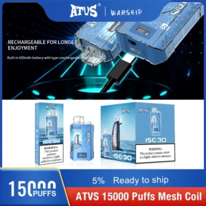 Atvs 15000 Puffs 5% Low Nicotine Rechargeable Disposable Vapes Pen Bulk Buy Wholesale - LOGOVAPE - 26