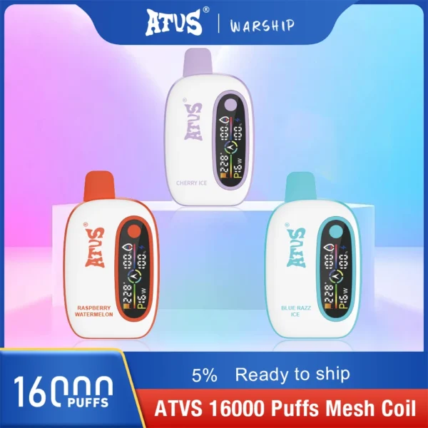 Atvs 16000 Puffs 2% 5% Low Nicotine Rechargeable Disposable Vapes Pen Bulk Buy Wholesale - LOGOVAPE - 1