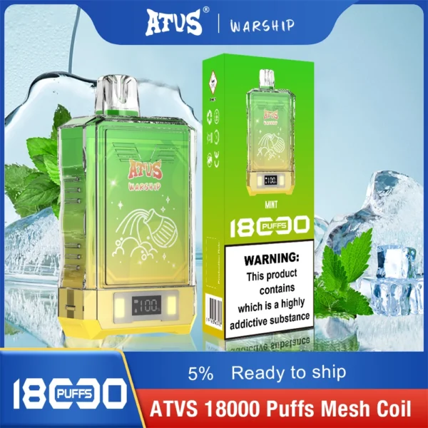 Atvs Warship 18000 Puffs 5% Low Nicotine Rechargeable Disposable Vapes Pen Bulk Buy Wholesale - LOGOVAPE - 5